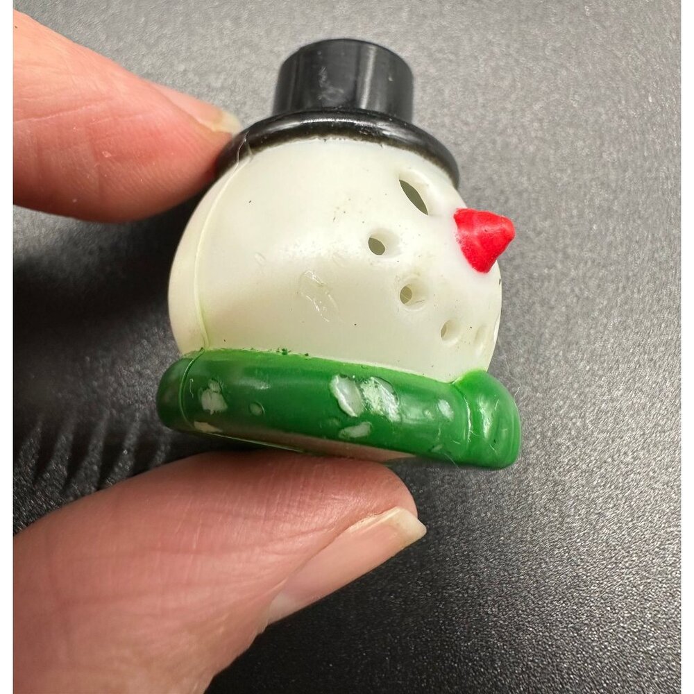 Vintage Christmas Light Covers Santa Claus Snowman Plastic Kitschy Decorations - Picture 6 of 9